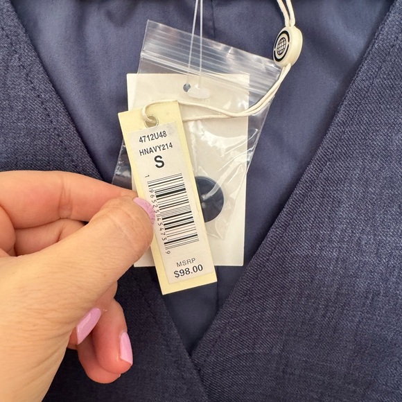 Max Studio Navy Sleeveless Wrap Tank - Picture 3 of 3